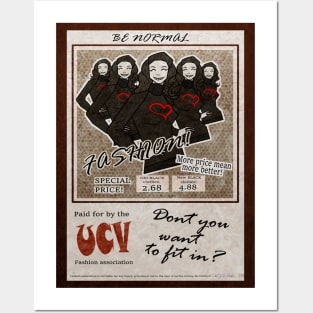 UCV fashion poster: BE NORMAL Posters and Art